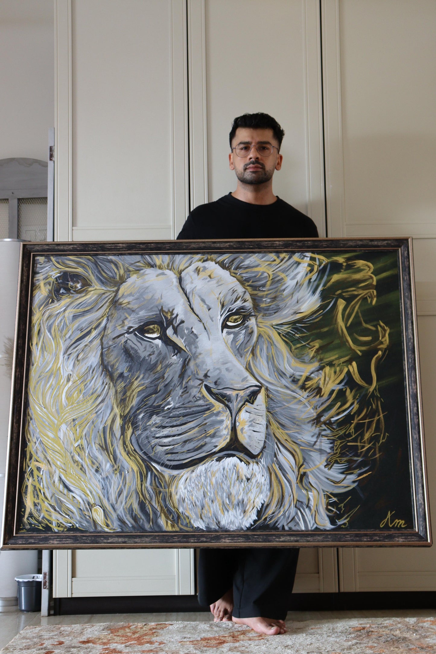 The Golden Gaze - The Lion Painting