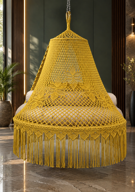 Solene - Lemon Yellow Cotton Bed Swing