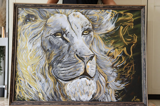 The Golden Gaze - The Lion Painting
