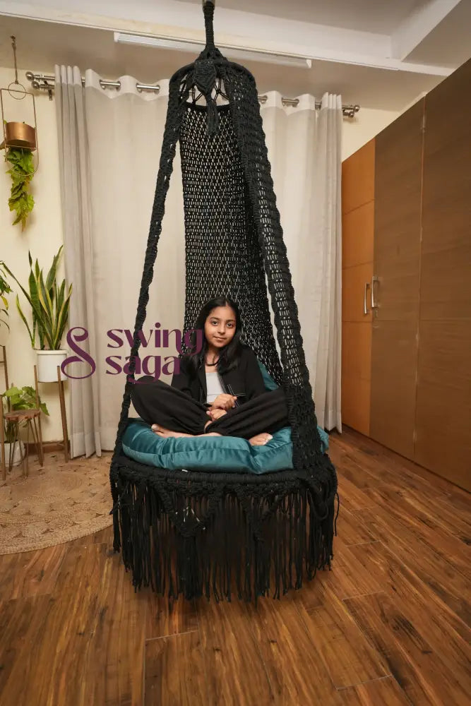 Acropora Single Seater Swing 30 Inches / White Dark Grey