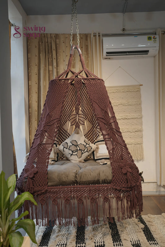 Brown boho sofa swing - Swing Saga