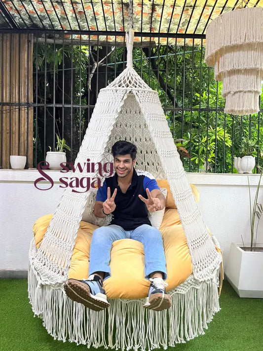 Cream Yellow Bed Swing