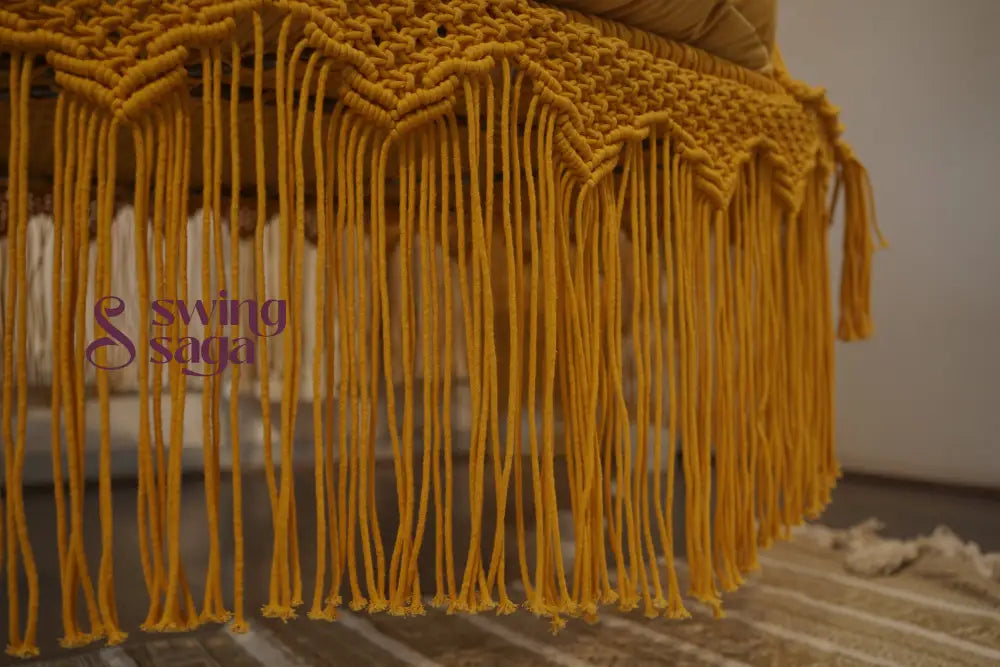 Daisy Hanging Big Bed Swing 70 Inches / Yellow