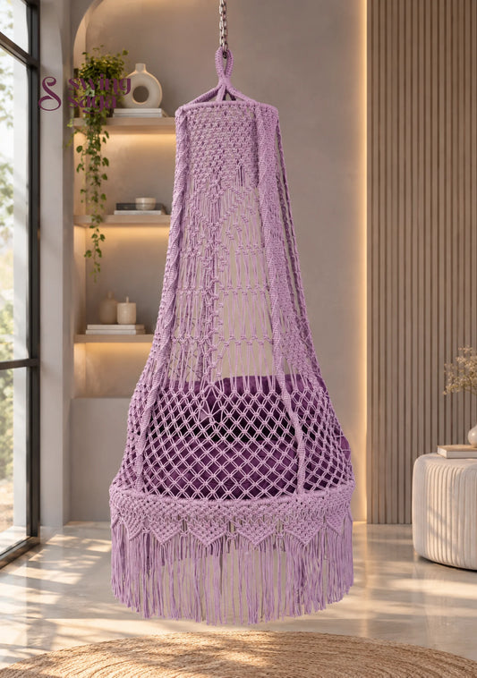 Ecofriendly Purple Haze Swing by Swing Saga - 35 Inches / Lavender / IN