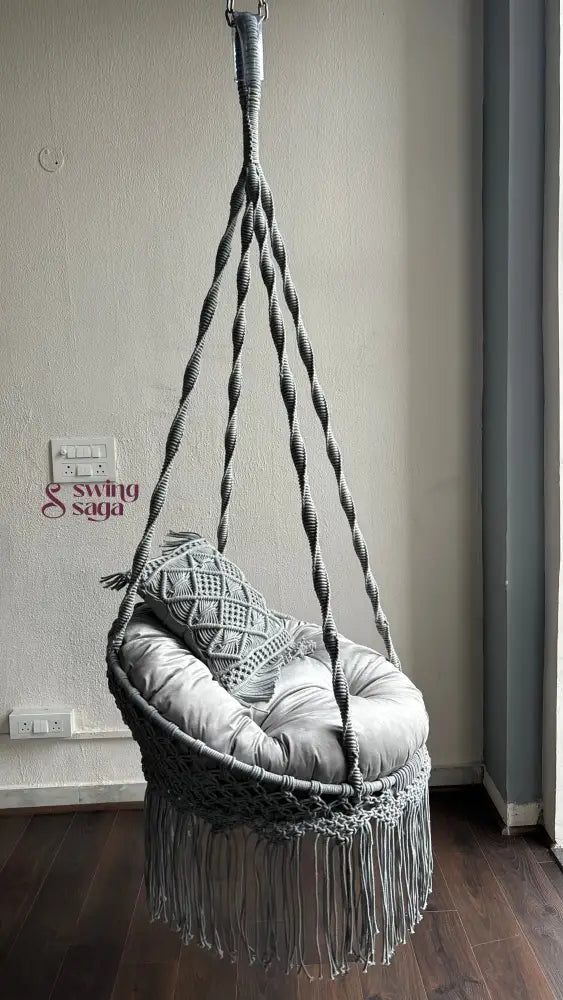 Grey Chair Swing For Balcony 30 Inches / Grey