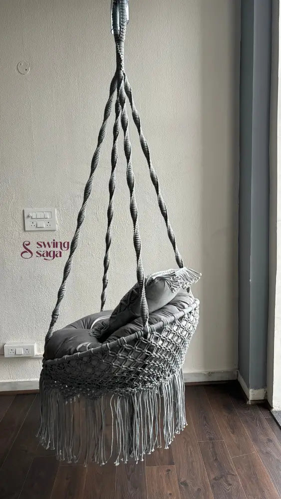 Grey Chair Swing For Balcony 30 Inches / Grey
