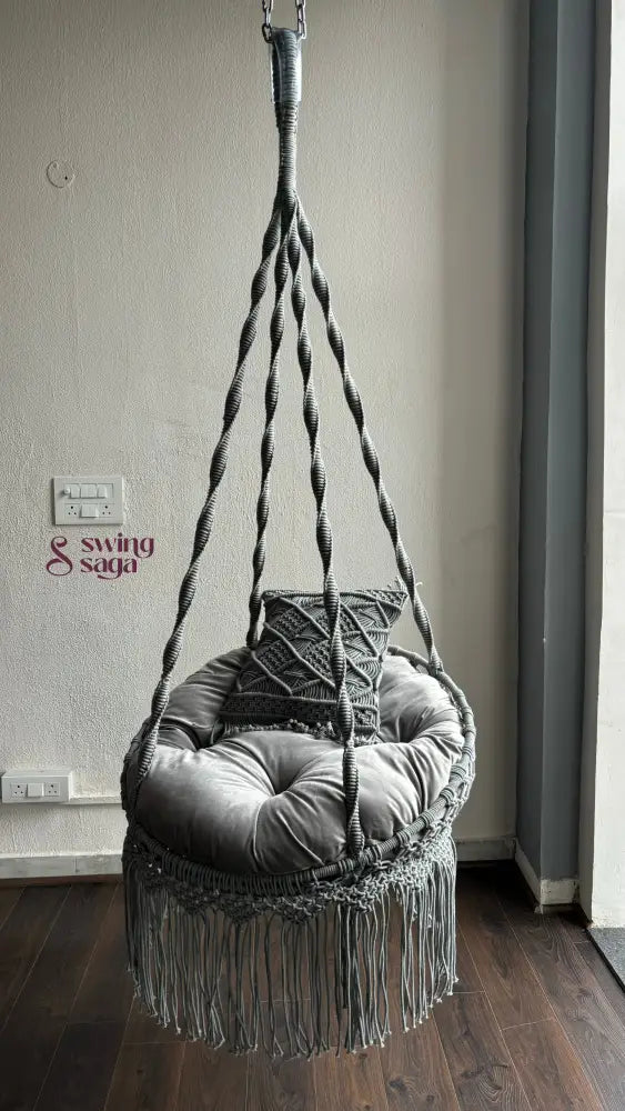 Grey Chair Swing For Balcony 30 Inches / Grey