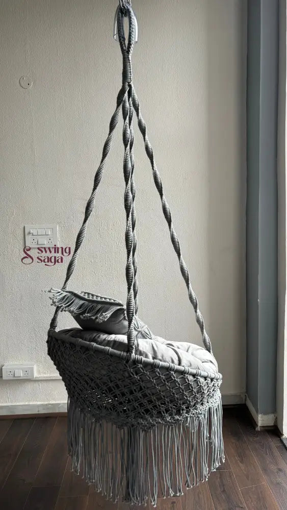 Grey Chair Swing For Balcony 30 Inches / Grey