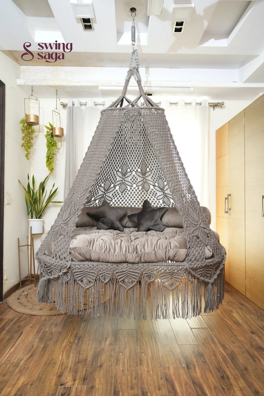Ash Brown Double seater hanging chair - Swing Saga