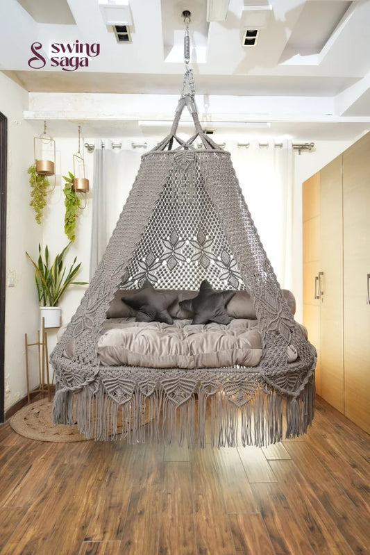 Ash Brown Double seater hanging chair - Swing Saga