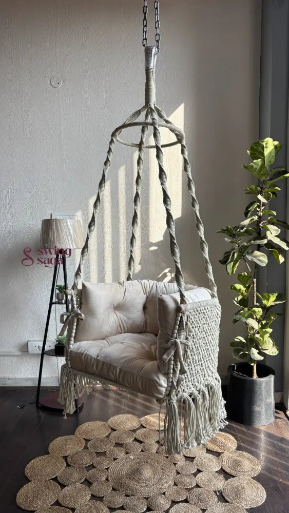 Hanging Fairy Coral Hug by Swing Saga 25*22 inches / White