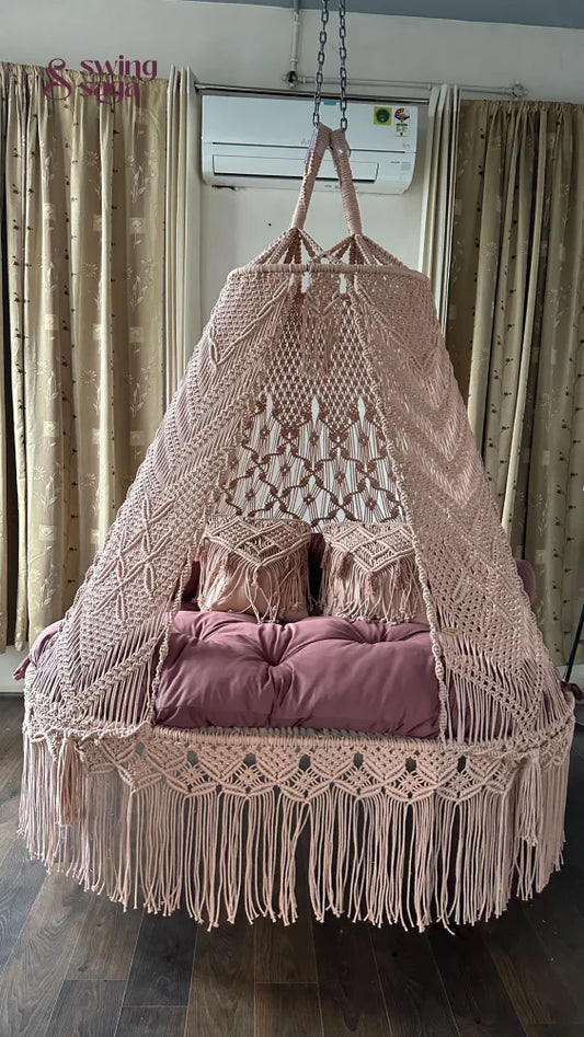Lush Lux macrame sofa swing - Swing Saga