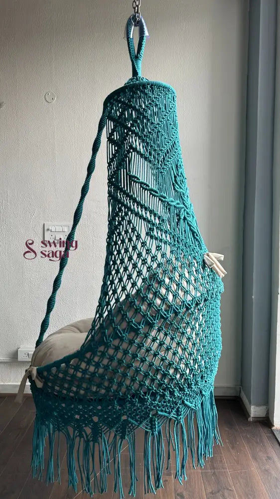 Sea Green single seater hanging chair - Swing Saga
