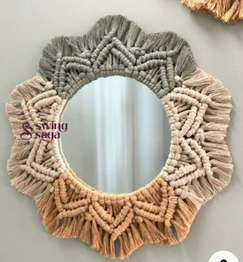 June macrame wall mirror