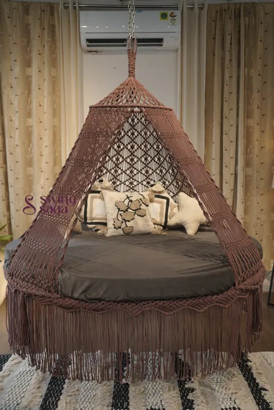 Kitkat brown Macrame Bed Swing - Swing Saga