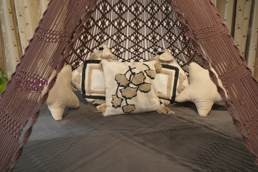 Kitkat brown Macrame Bed Swing - Swing Saga