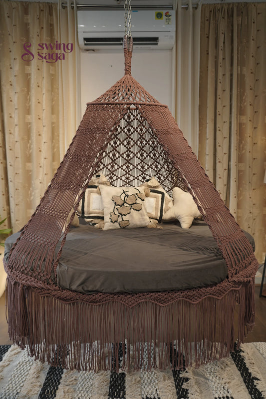 Kitkat brown Macrame Bed Swing - Swing Saga