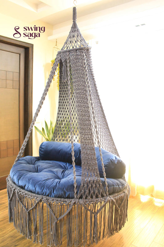 Light Grey Double seater hanging chair - Swing Saga