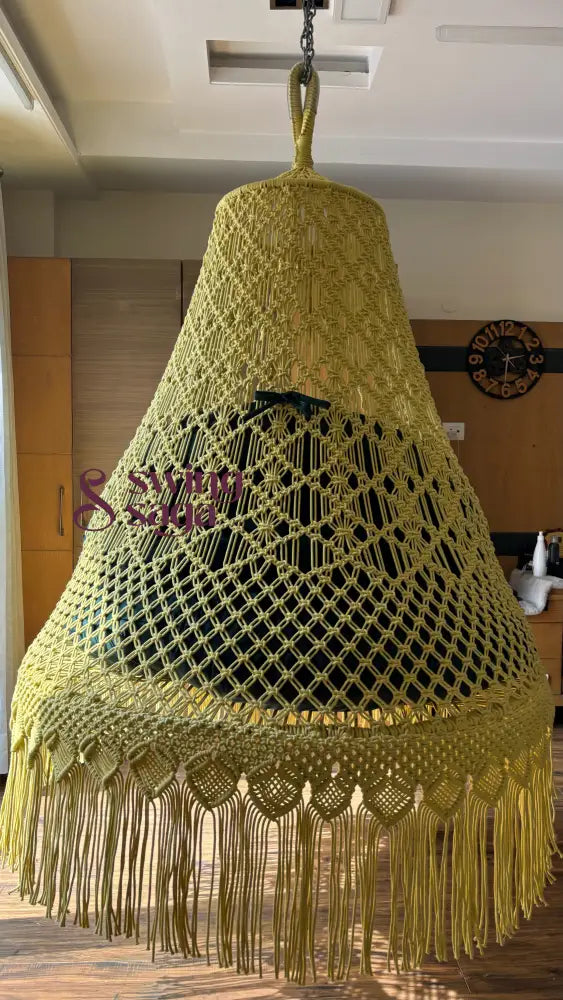 Lily Double seater swing hammock for adults 50 Inches / Yellow / Dark Green