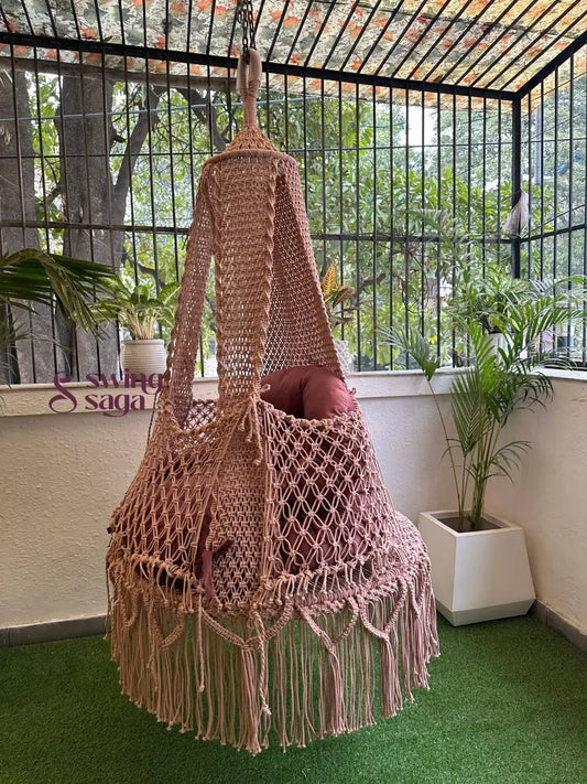 Lush Lux Pink single seater hanging chair - Swing Saga