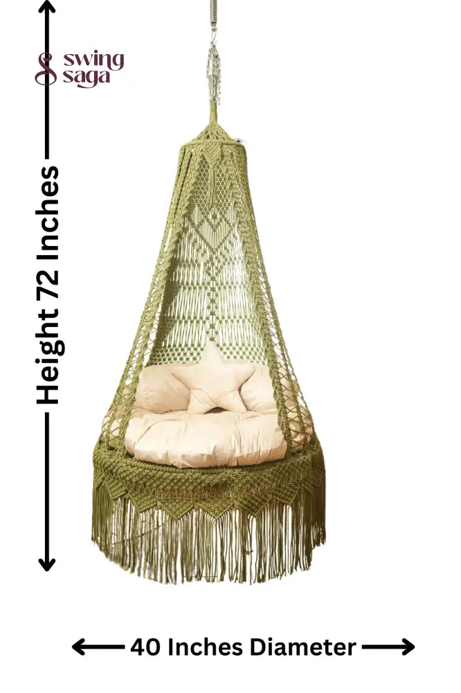 Teal Blue single seater hanging chair - Swing Saga