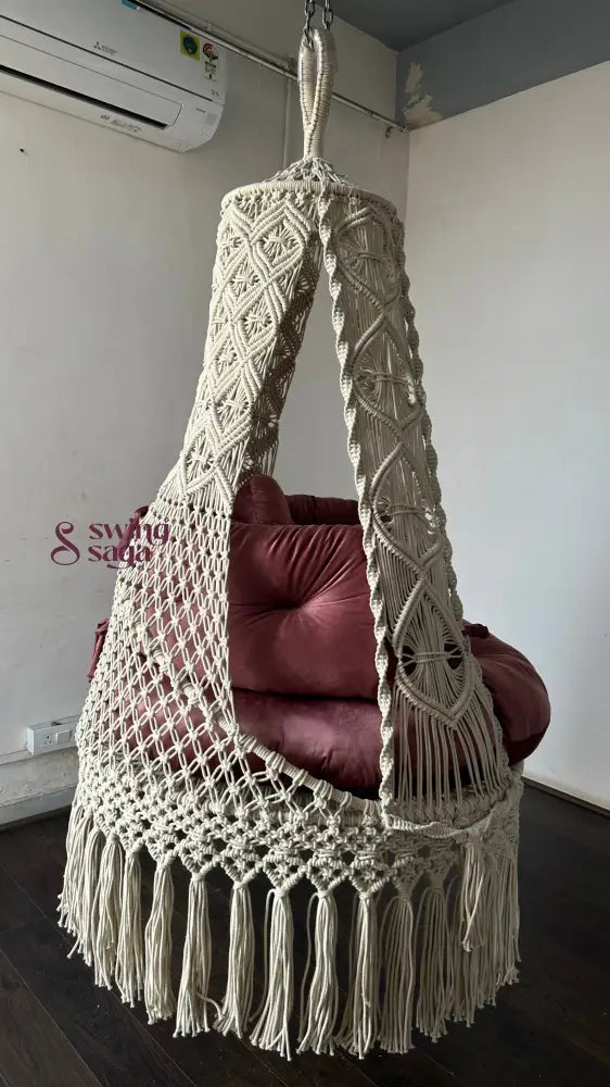 White single seater hanging chair - Swing Saga