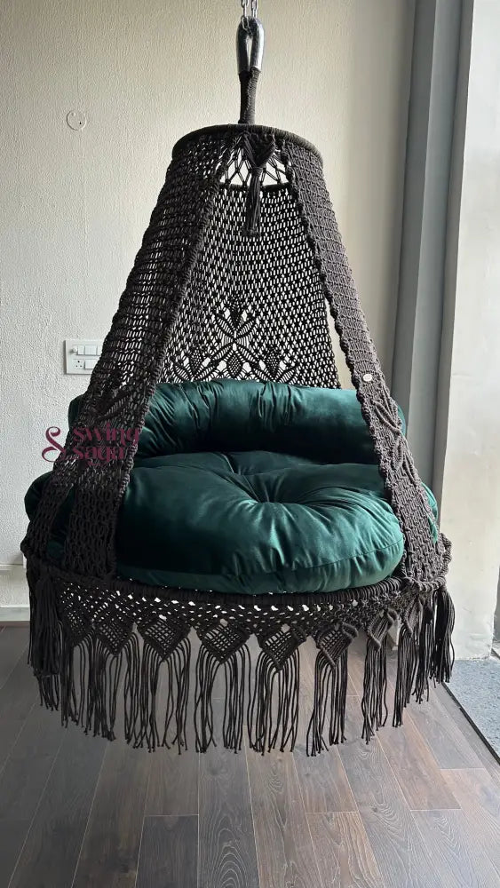 Mocha Brown Double seater hanging chair - Swing Saga