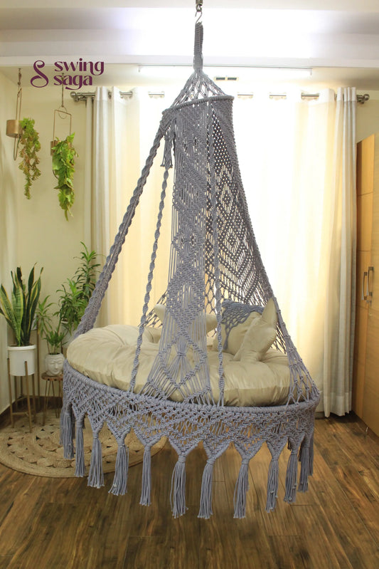 Manor Swing Dual Seater English Blue / Cream 50 Inches