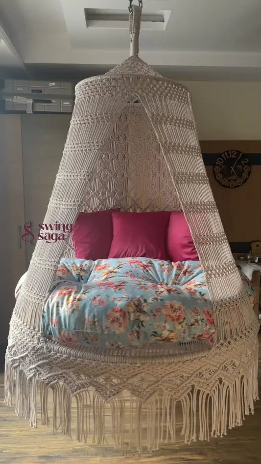 Baby Pink Double seater hanging chair - Swing Saga