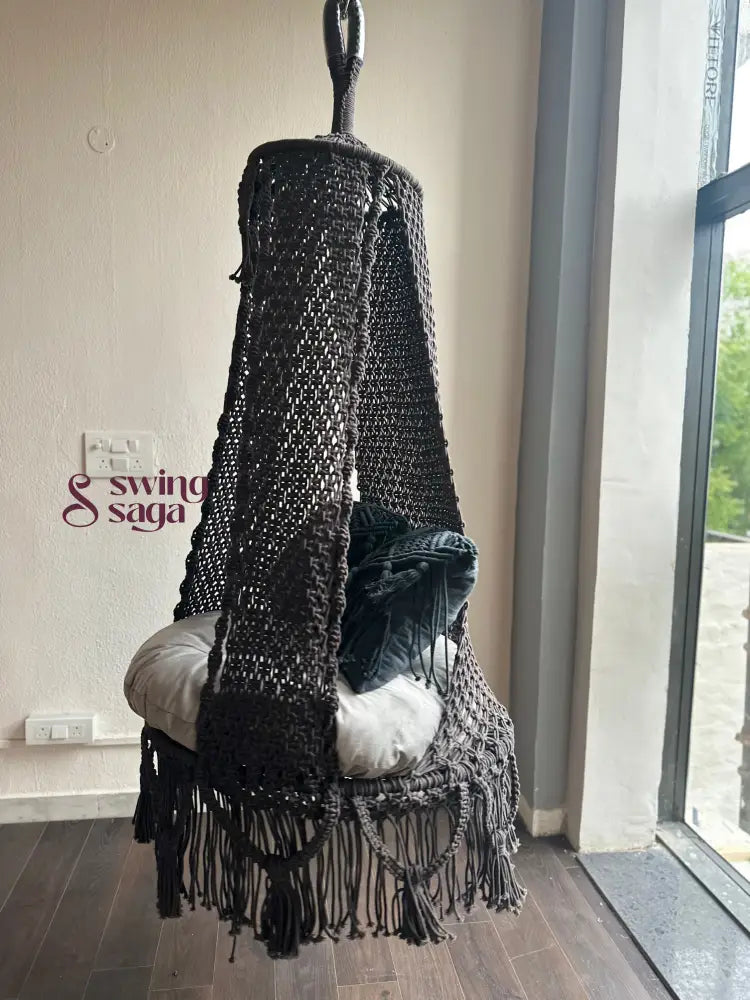 Dark grey single seater hanging chair - Swing Saga