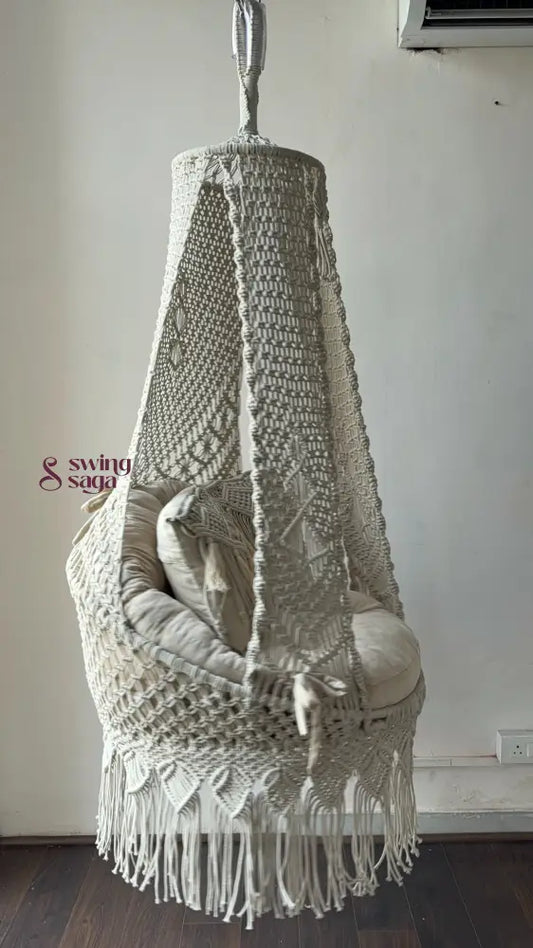 Snowflake Chair Swing 30 Inches / White