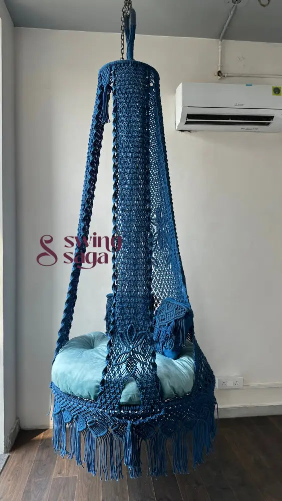 Sparrow single seater swing- Stylish & Comfy 40 Inches / Royal Blue / Teal Blue