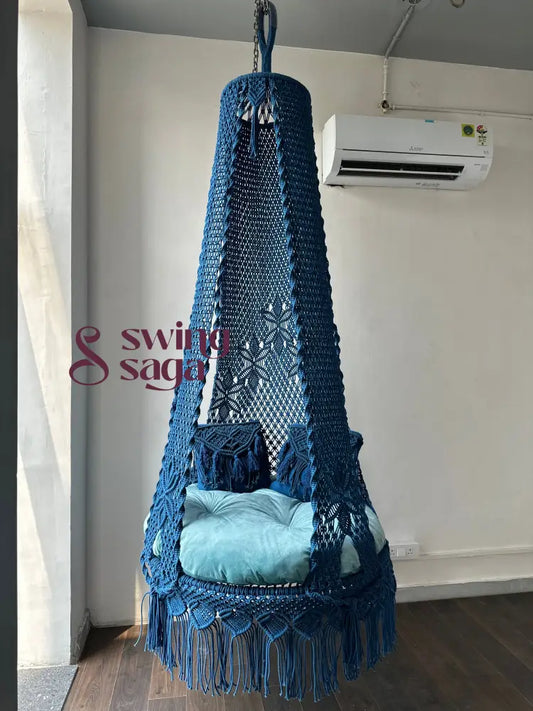 Sparrow single seater swing- Stylish & Comfy 40 Inches / Royal Blue / Teal Blue