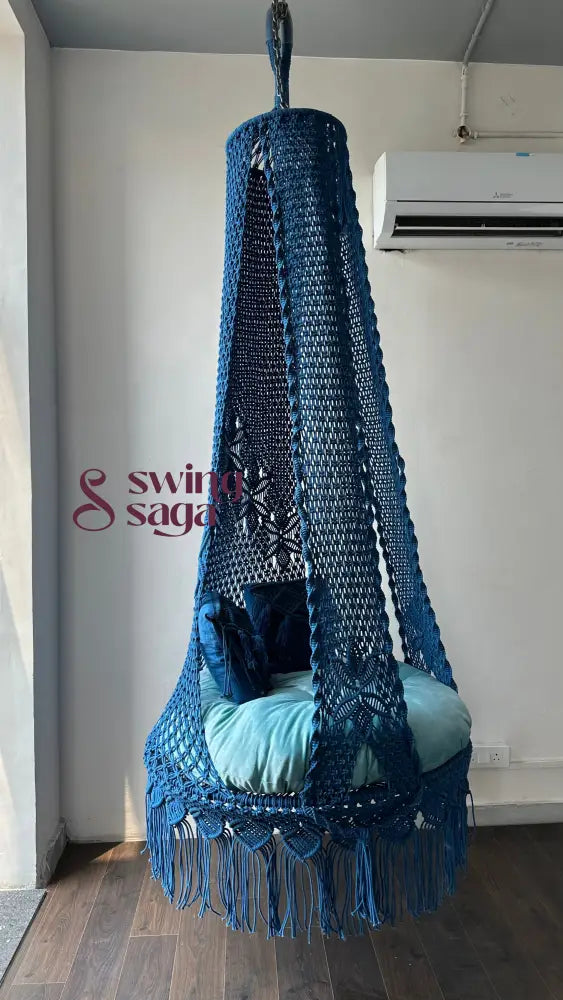 Sparrow single seater swing- Stylish & Comfy 40 Inches / Royal Blue / Teal Blue