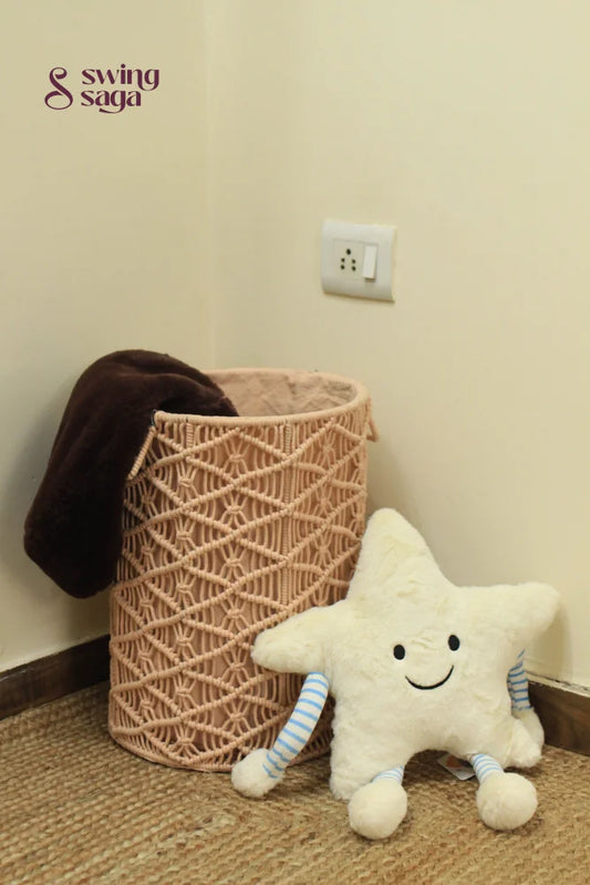 Toffee Peach Laundry Basket