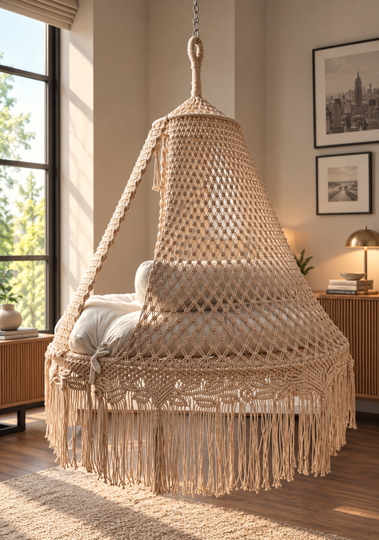 Indoor Hanging Bed – Calmstone by Swing Saga