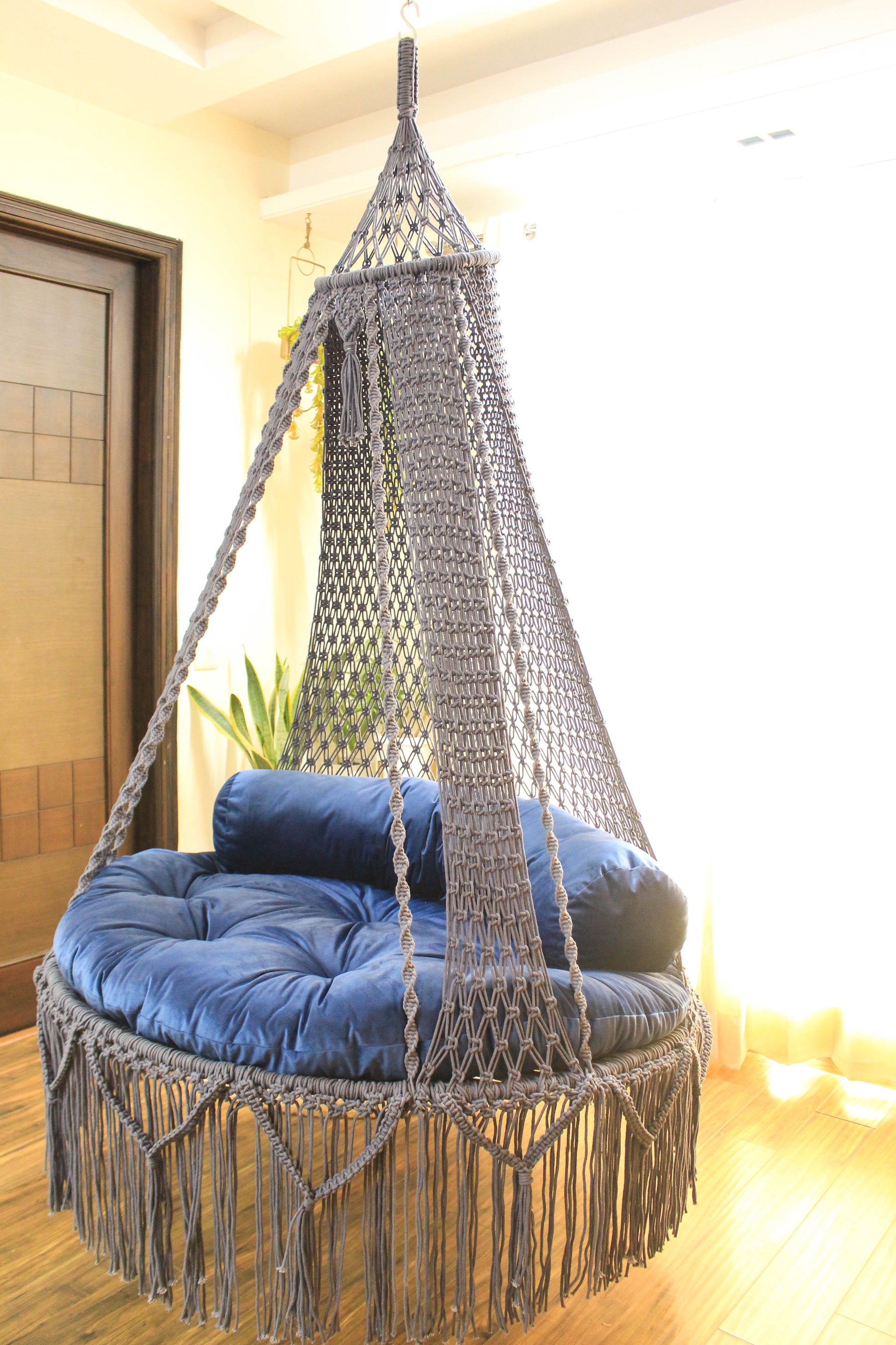 Light Grey Double seater hanging chair - Swing Saga