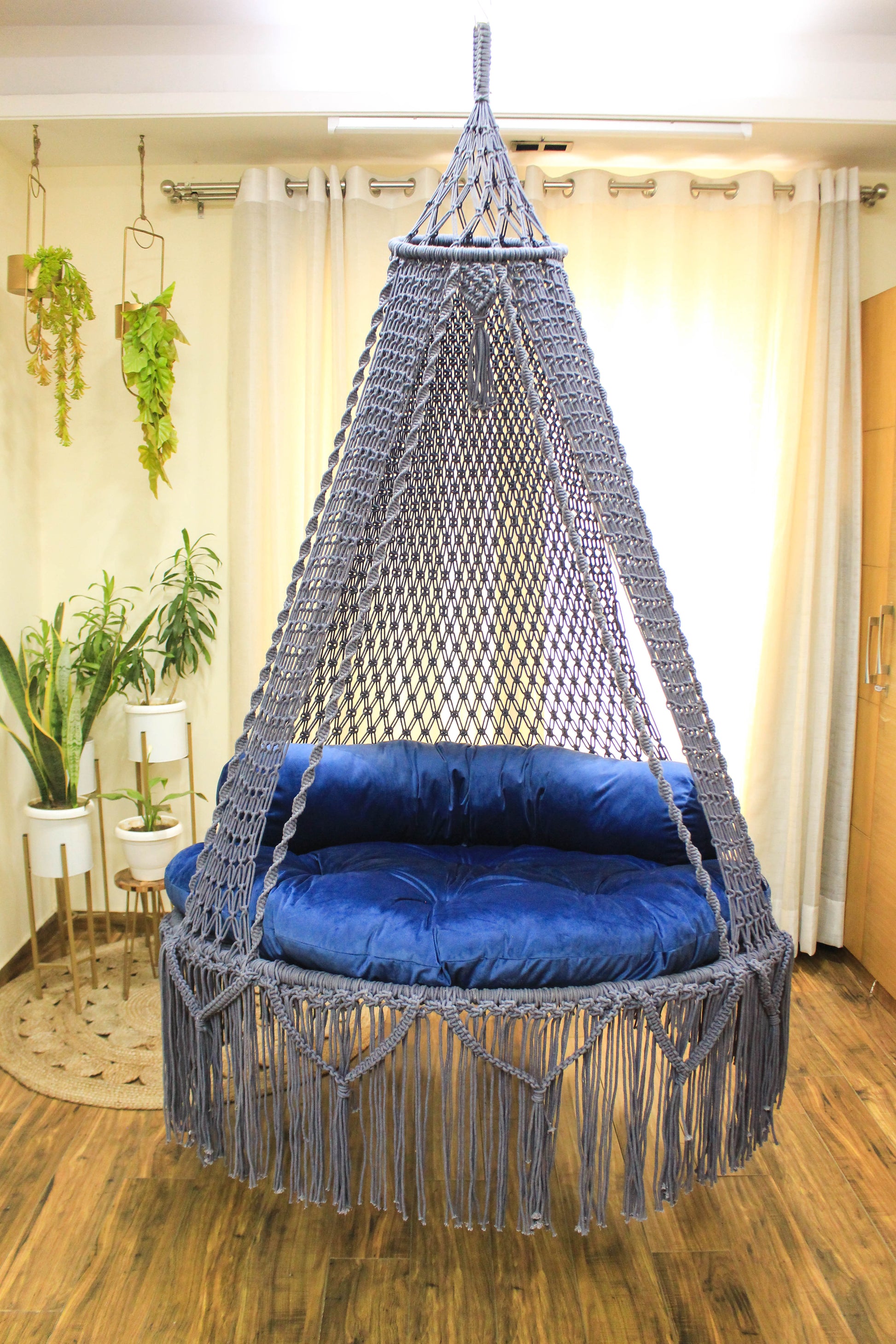 Light Grey Double seater hanging chair - Swing Saga