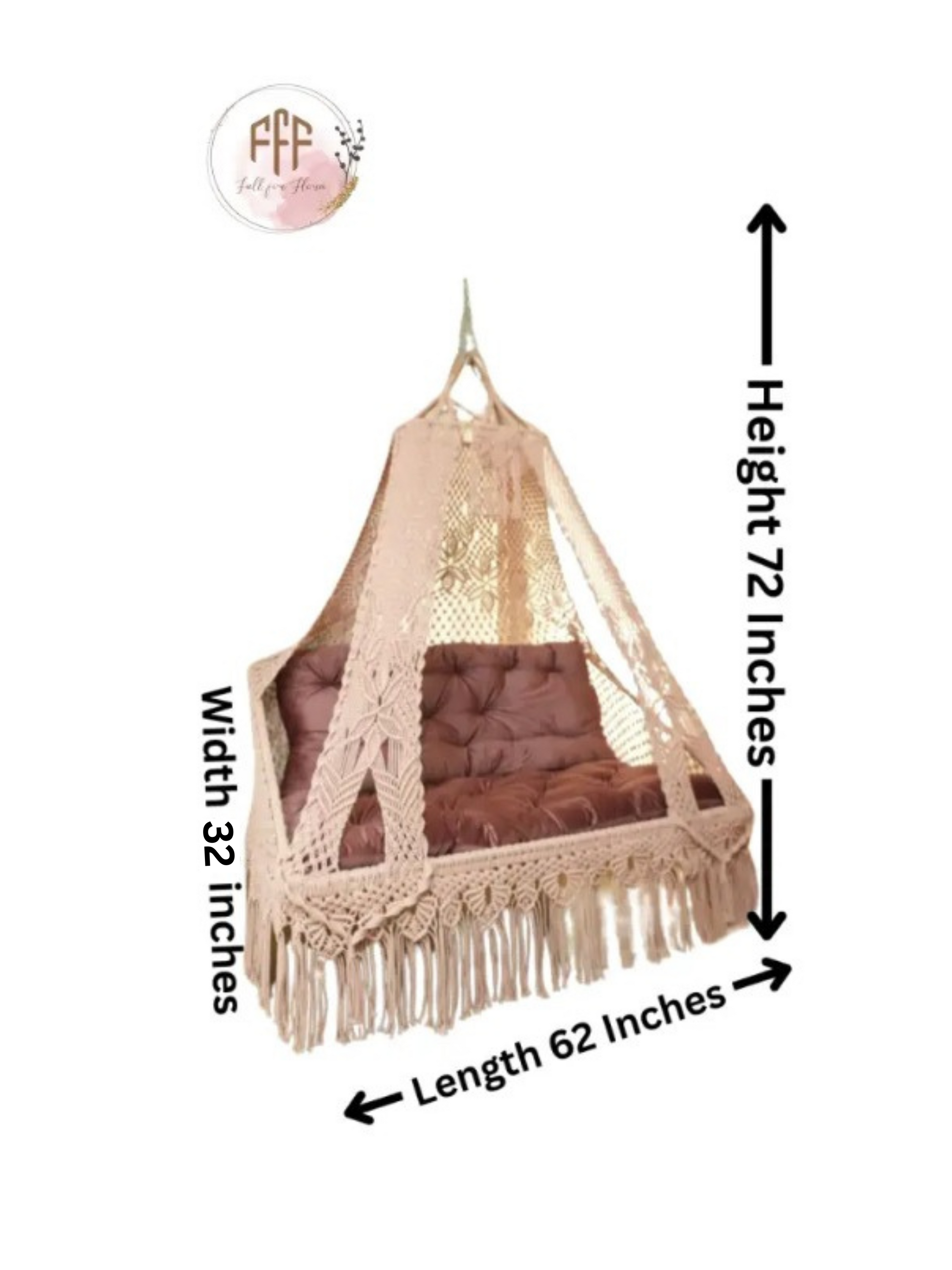 Lush Lux macrame sofa swing - Swing Saga