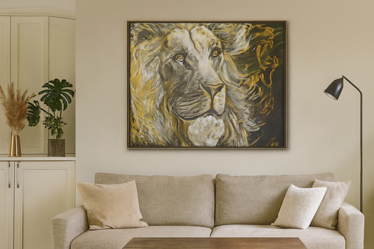 The Golden Gaze - The Lion Painting