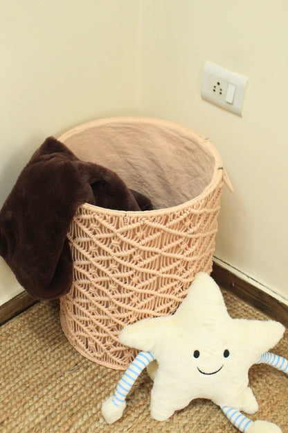 Toffee Peach Laundry Basket - Large