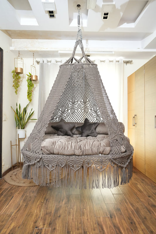 Ash Brown Double seater hanging chair - Swing Saga