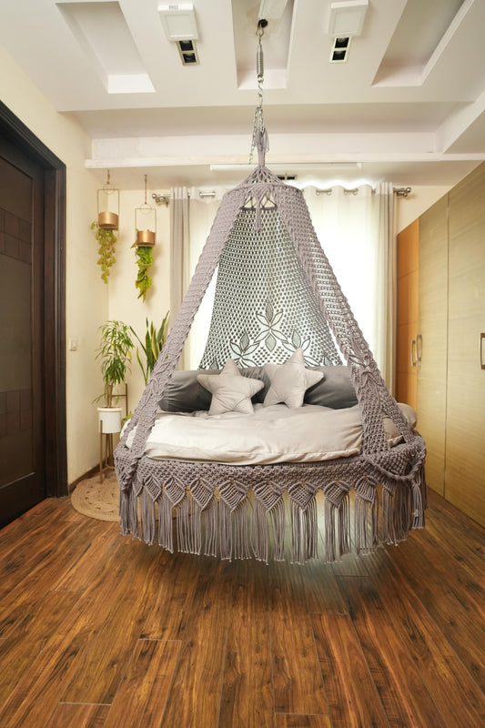 Bohemian Silver Mist Bed Swing for adults and kids