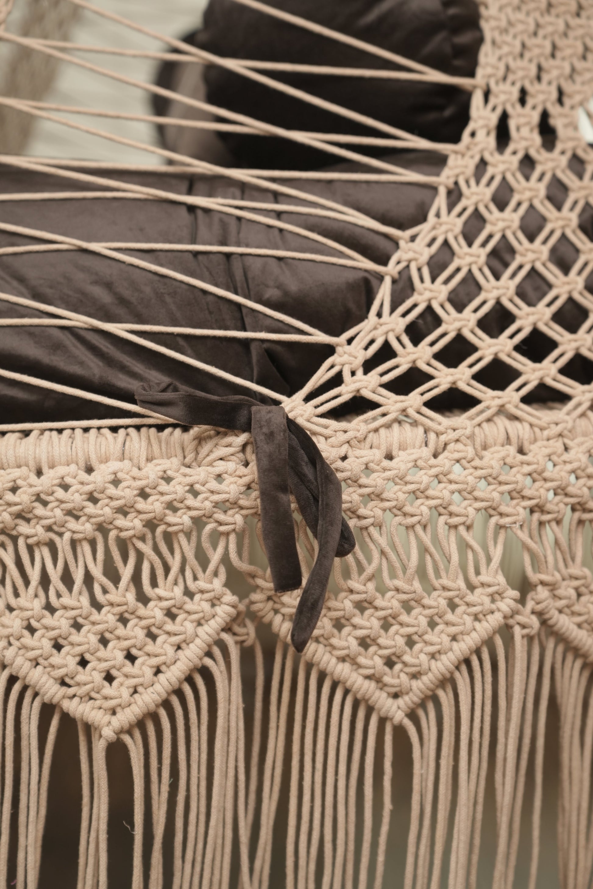  Toffee Peach  Macrame Bed Swing - Swing Saga