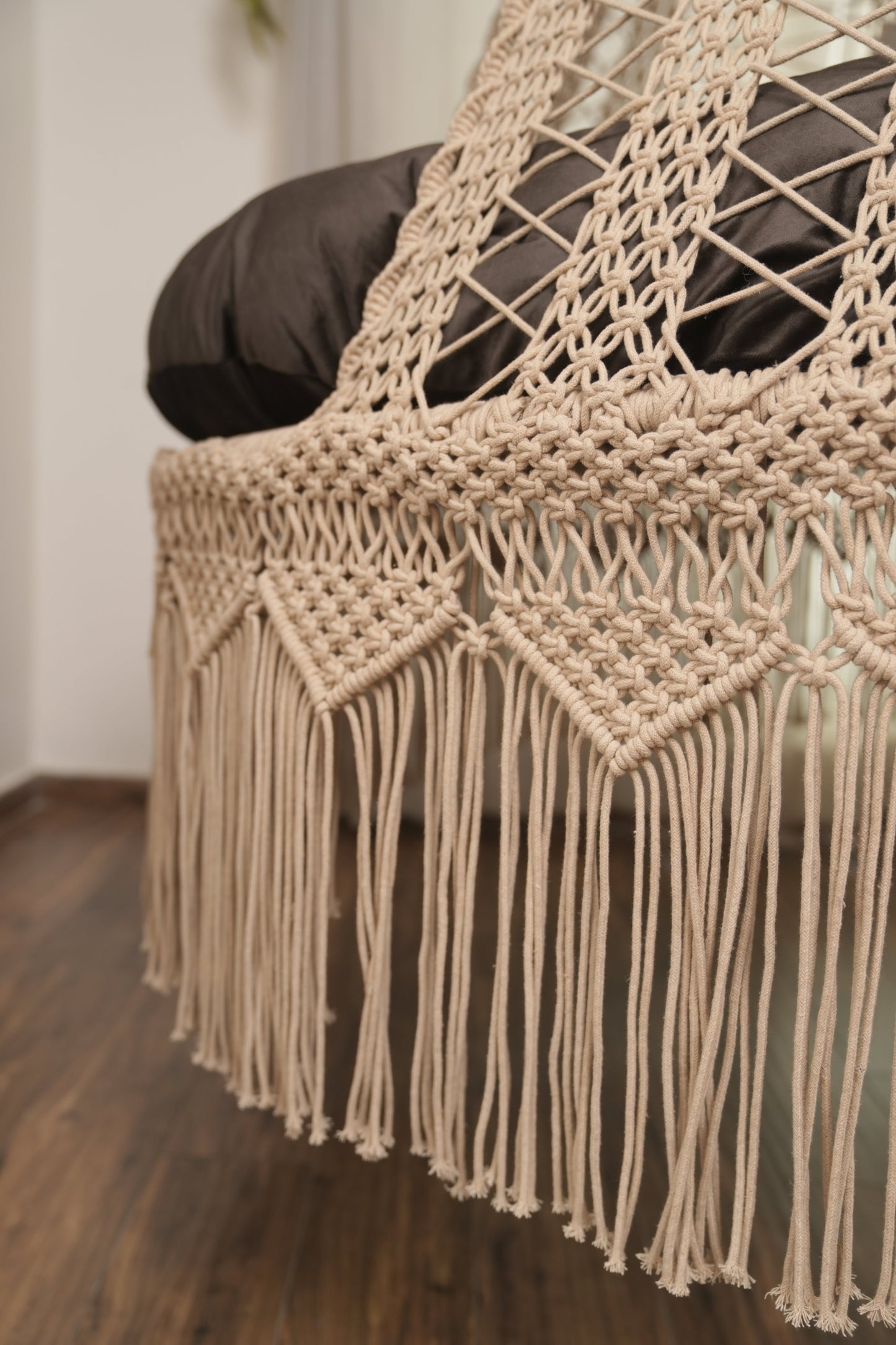 Toffee Peach  Macrame Bed Swing - Swing Saga
