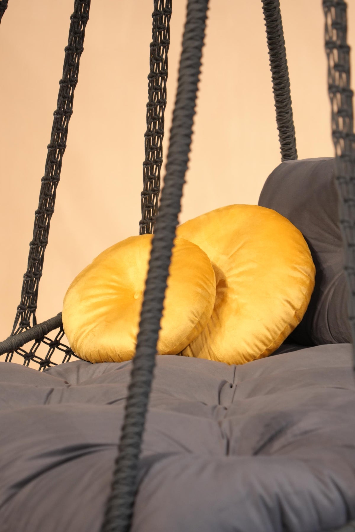 The Haven — 60-Inch Dark Grey Polycotton Patio Sofa Swing