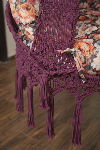 Magenta single seater hanging chair - Swing Saga