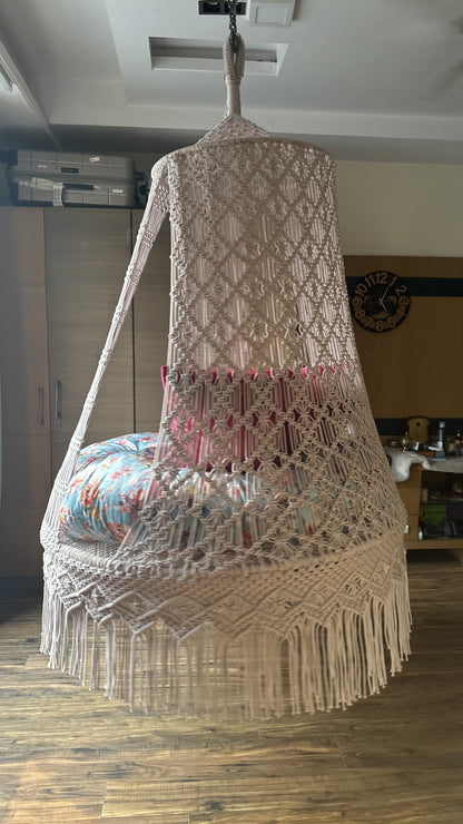 Baby Pink Double seater hanging chair - Swing Saga