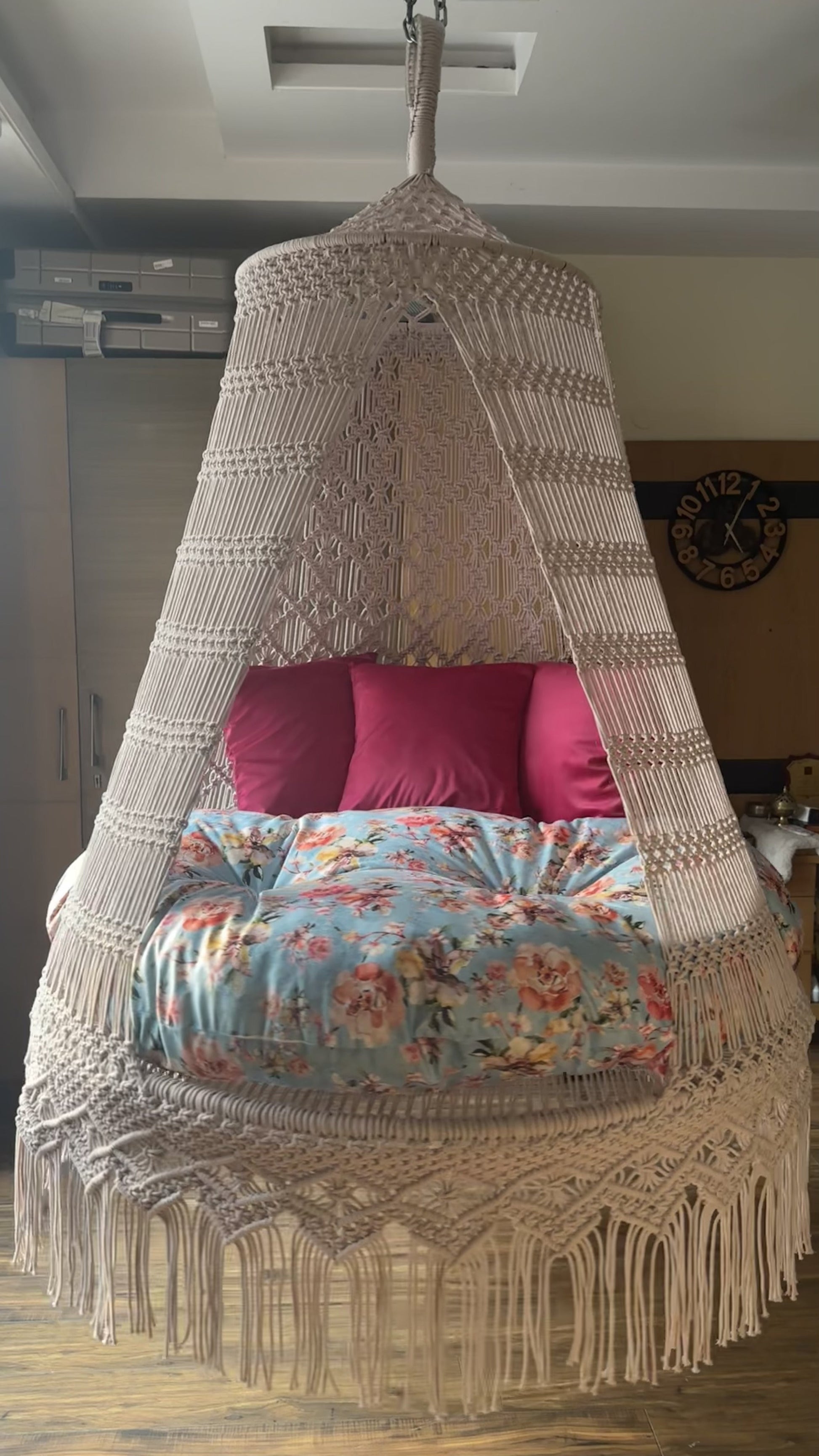 Baby Pink Double seater hanging chair - Swing Saga