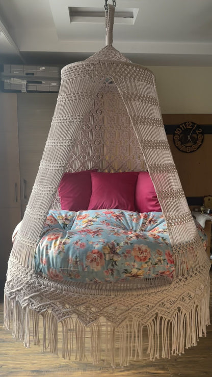 Baby Pink Double seater hanging chair - Swing Saga